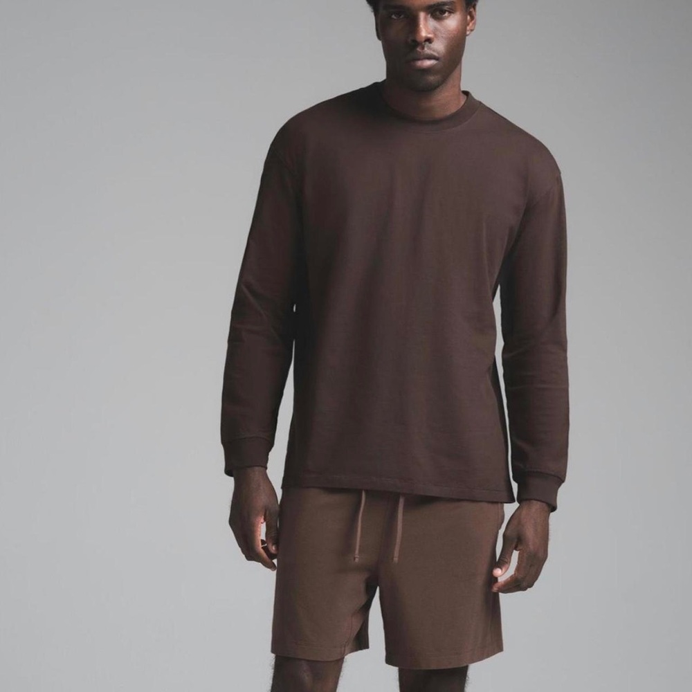 NWT SKIMS cotton Jersey oversized long sleeve t• espresso • small
